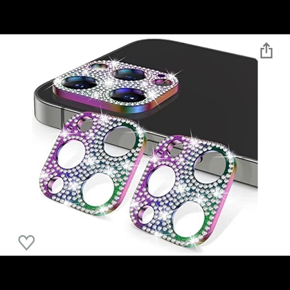 NWT~iPhone 12 Pro Max Glitter Camera lens protector. 2 per box. - Picture 7 of 9
